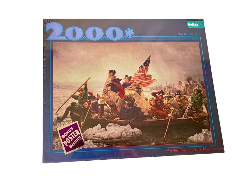 New Sealed Buffalo Games 2000 Piece Jigsaw Puzzle Washington Crossing The Delawa